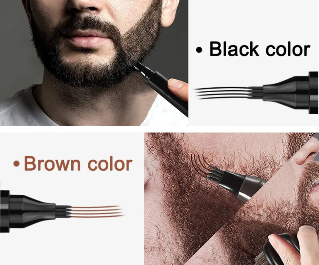Hair Filler Pen – Fills Beard Patches, Defines Brows & Hairlines | Matte Finish by Larry Looks Waterproof