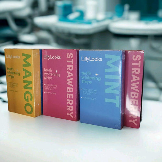 Teeth Whitening Strips | No Sensitivity | Real Flavour | Whiter Smile Fast | Strawberry, Mint or Mango