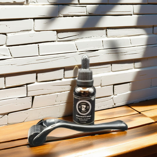 Deluxe Beard Oil & Derma Roller Grooming Kit